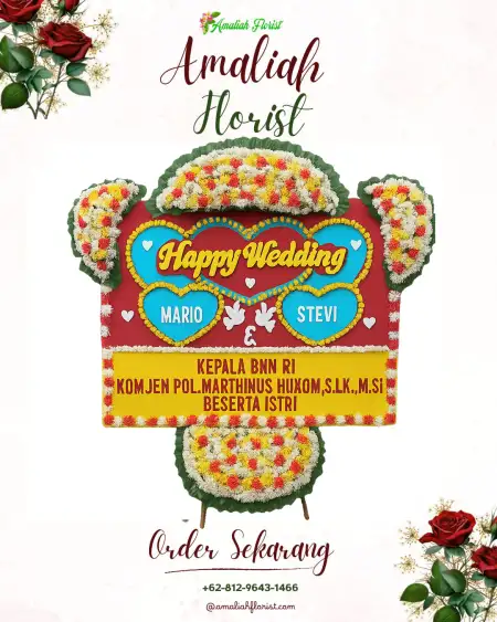 Papan Bunga Pernikahan Sibetan